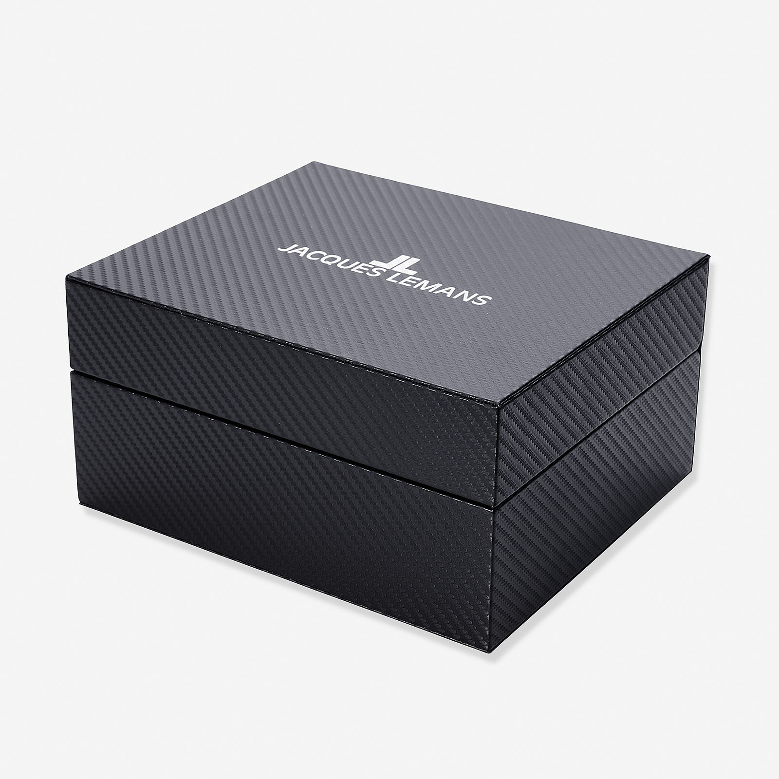 Jacques Lemans Liverpool herrklocka - set vit/stål, 44 mm Jacques Lemans Liverpool herrklocka - set vit/stål, 44 mm