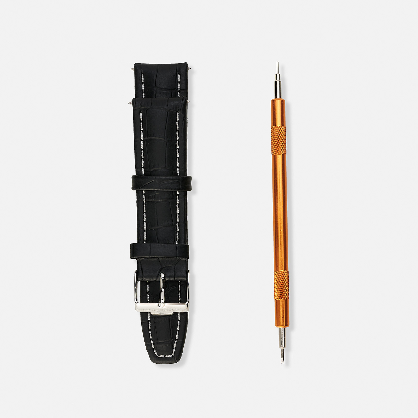Jacques Lemans Liverpool herrklocka - set vit/stål, 44 mm Jacques Lemans Liverpool herrklocka - set vit/stål, 44 mm