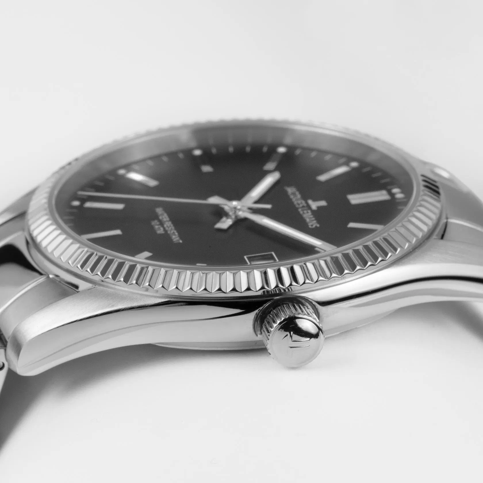 Jacques Lemans Derby - herrklocka, svart/stål, 40 mm Jacques Lemans Derby - herrklocka, svart/stål, 40 mm