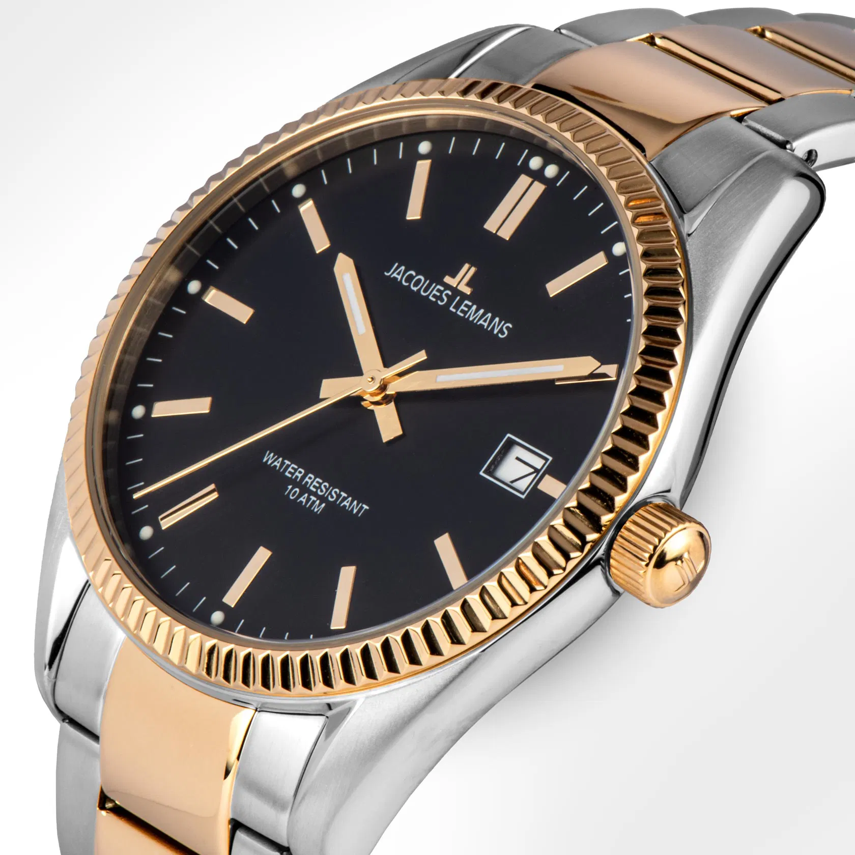 Jacques Lemans Derby - herrklocka, svart/bicolor, 40 mm Jacques Lemans Derby - herrklocka, svart/bicolor, 40 mm