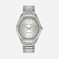 Jacques Lemans Derby - damklocka, vit/stål, 34 mm