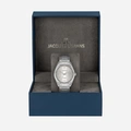 Jacques Lemans Derby - damklocka, vit/stål, 34 mm