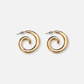 Guldfärgade örhängen hoops spiraler - 26 mm