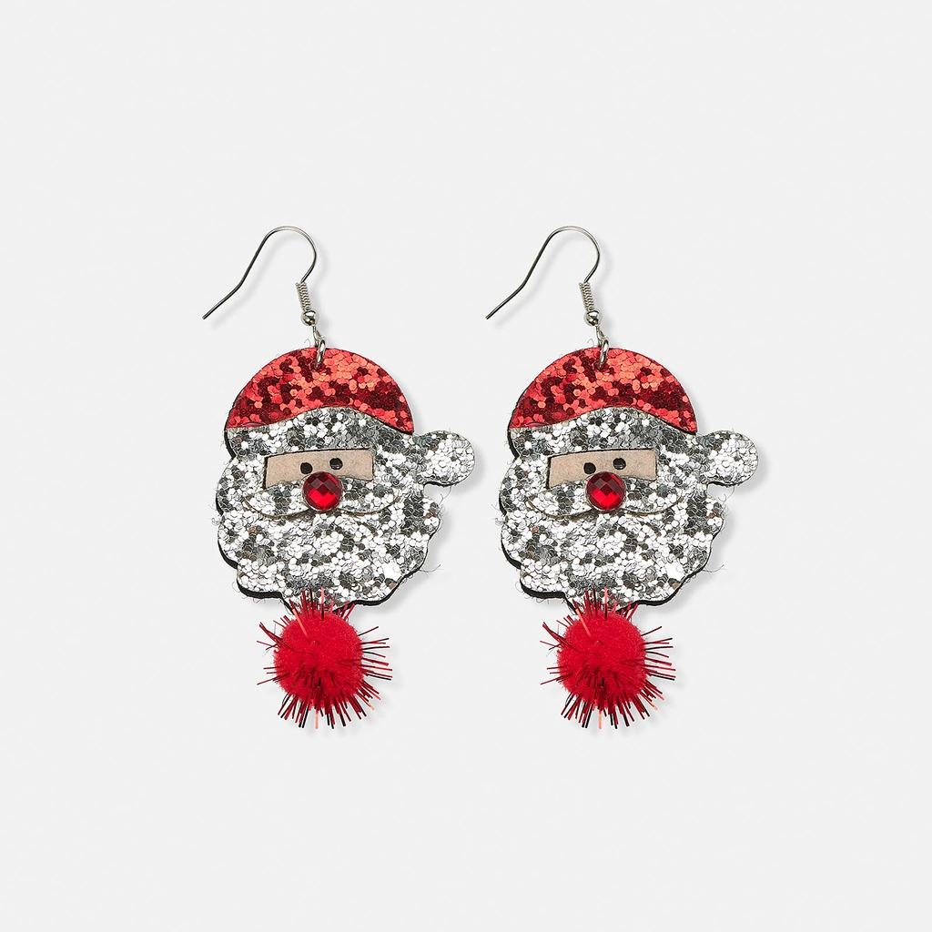 Julörhängen med glittrig tomte