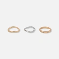 3-pack olika ringar i silver & guldfärg - 17