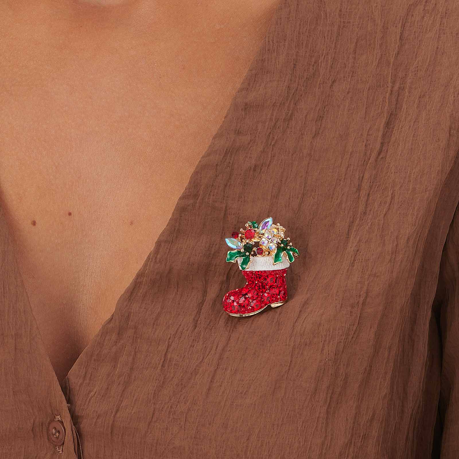 Julbrosch socka med fyllning