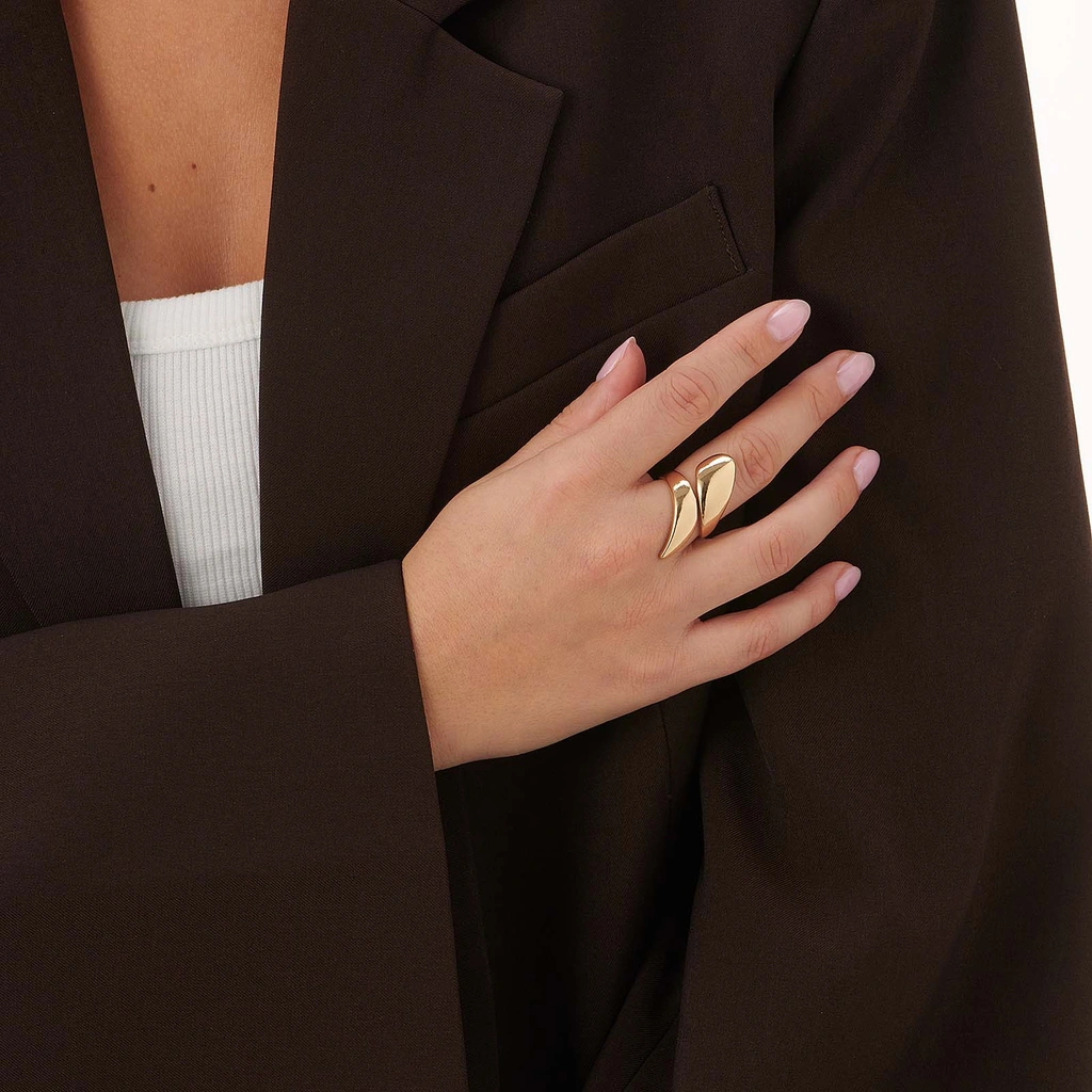 Guldfärgad ring, omlott - 19