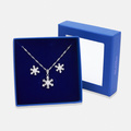 Örhängen & halsband set i äkta silver - snöflingor