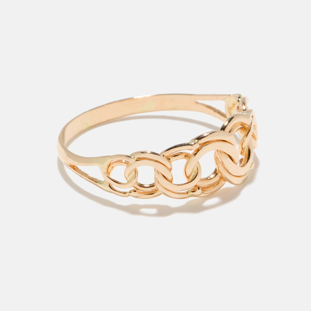 Ring 9K guld, docerad Bismarck, 18