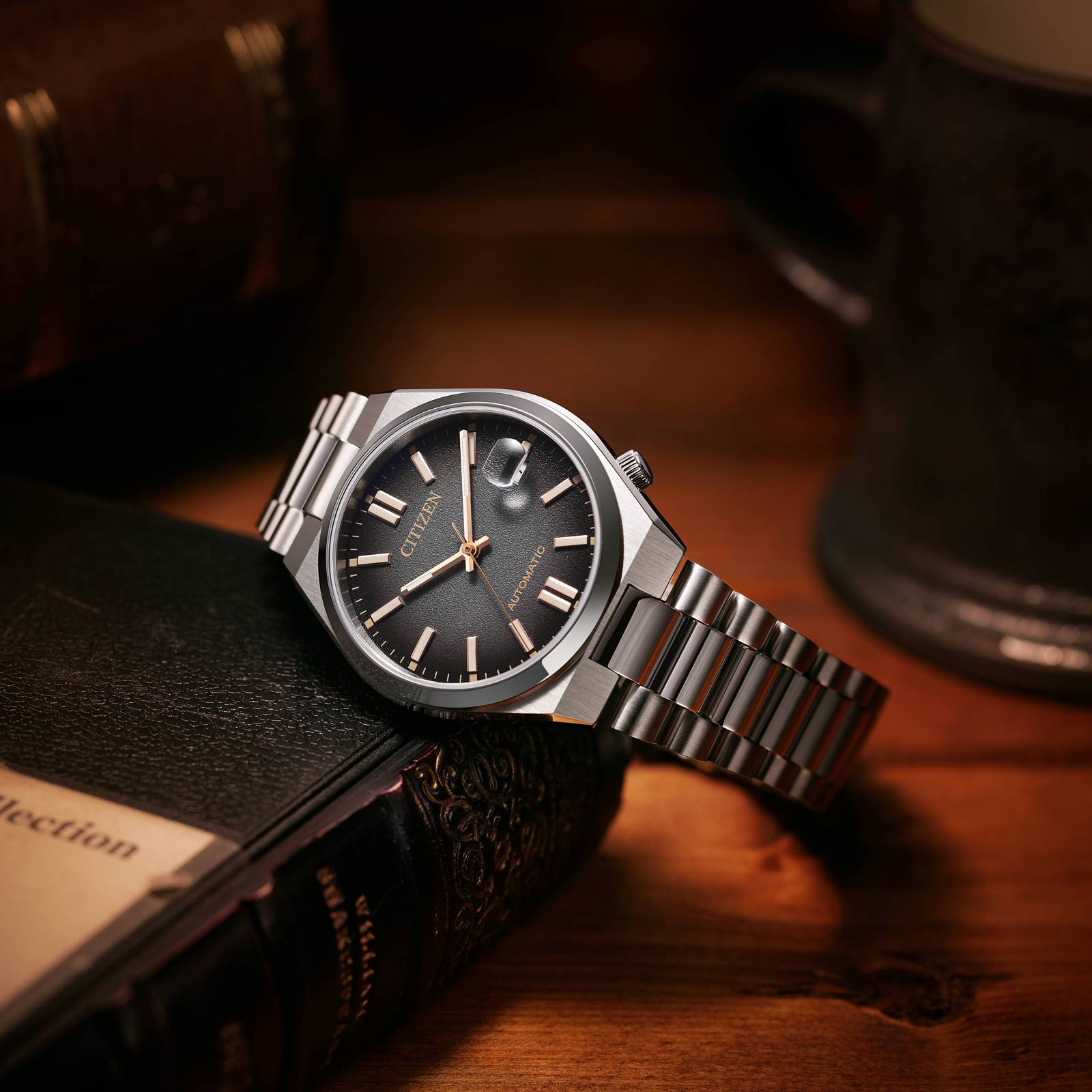 Citizen Tsuyosa Automatic - stål/svart 37mm NJ0200-50E