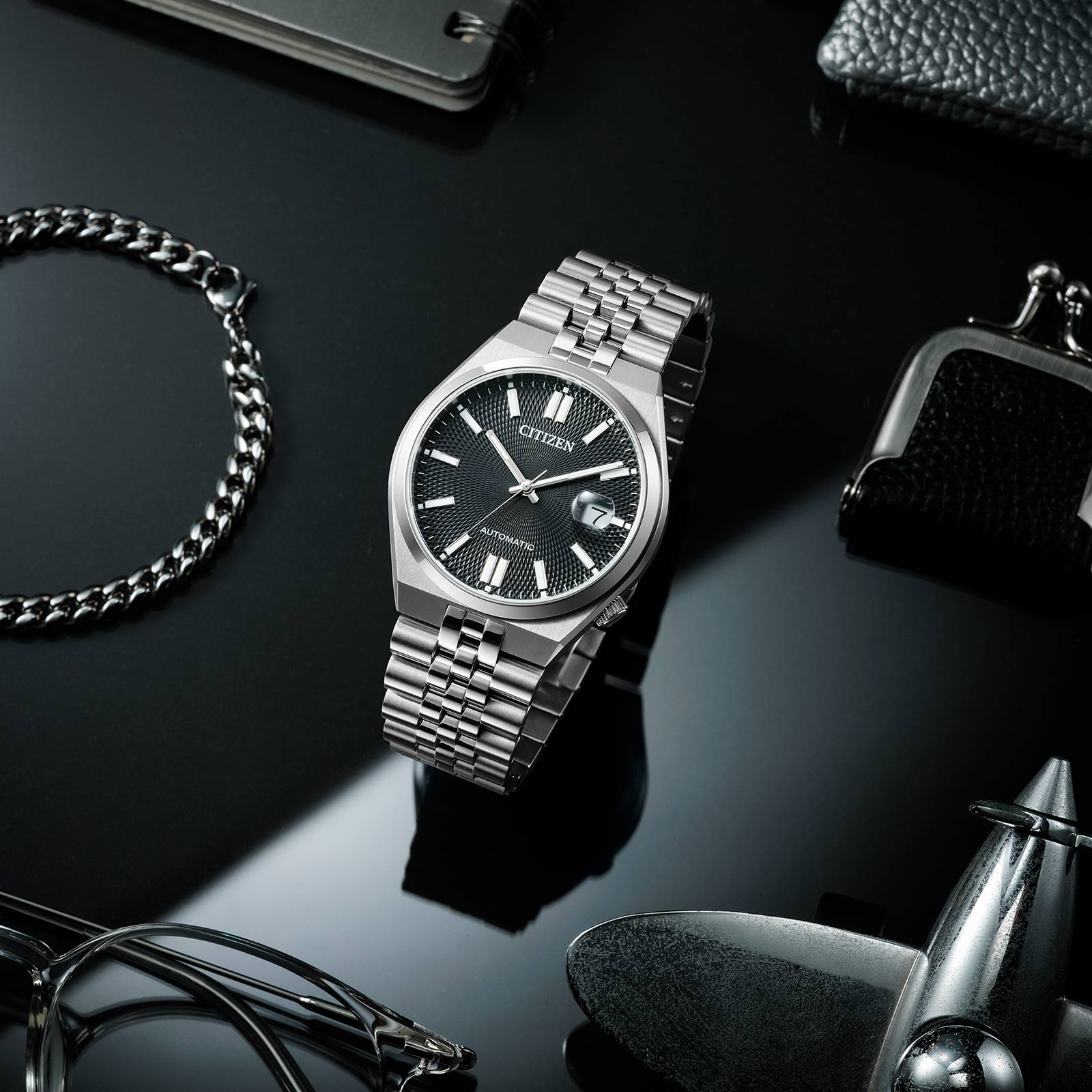 Citizen Tsuyosa 60 Automatic - stål/svart 40mm NK0020-55E