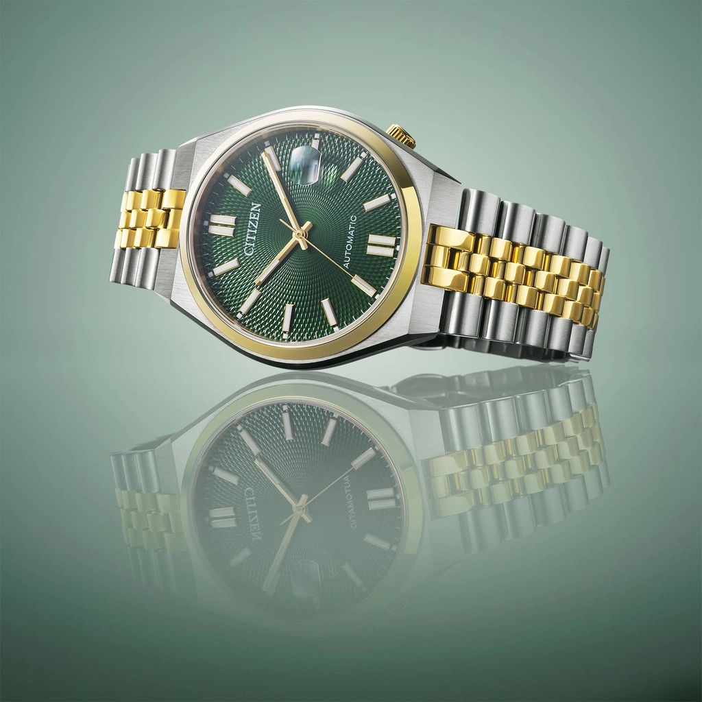 Citizen Tsuyosa 60 Automatic - bicolor/grön 40mm NK0024-54X
