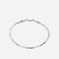 Silverarmband, flätad länk - 19 cm