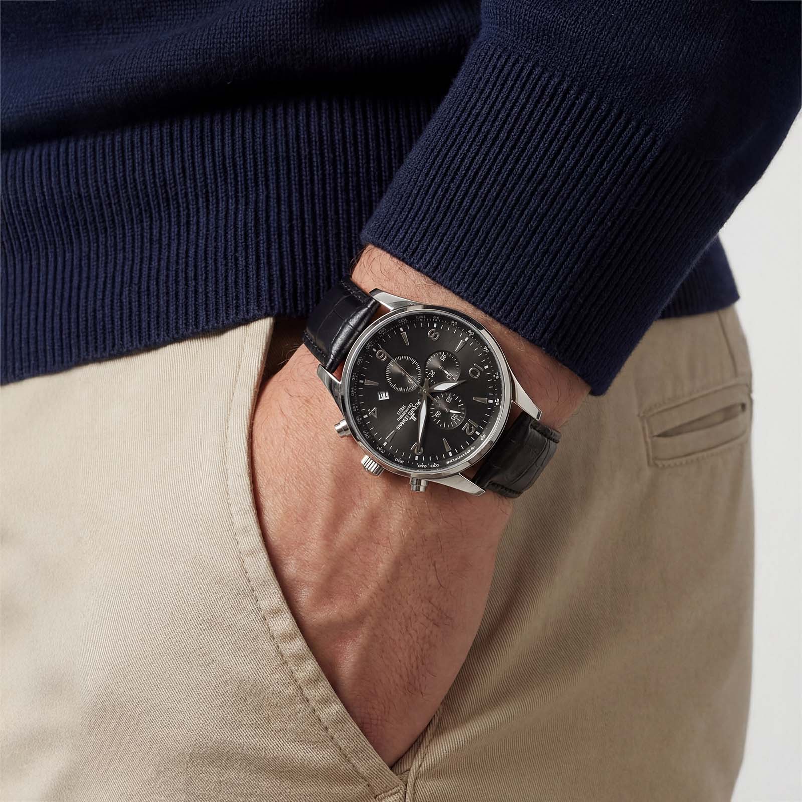 Jacques Lemans London herr, svart 44 mm - 1-1844ZA