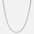 Silverfärgat halsband, pansarlänk - 38+8cm