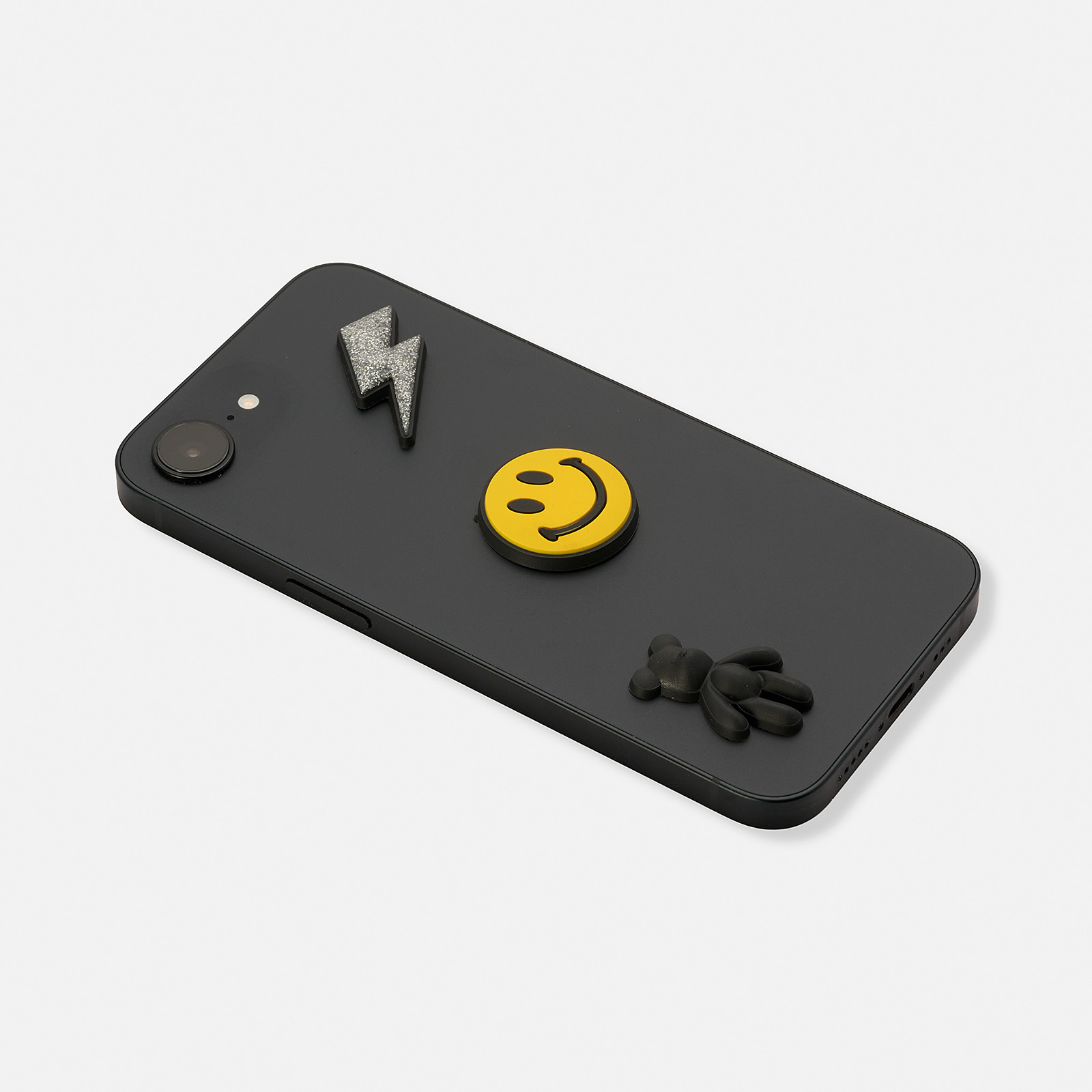 Mobilaccessoar 3D-sticker, gul smiley