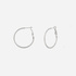 Silverfärgade örhängen - hoops 30 mm