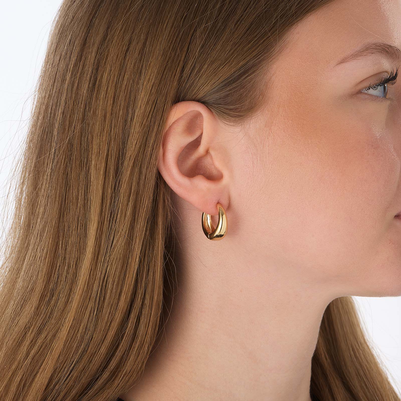 Guldfärgade docerade hoops - 19 mm