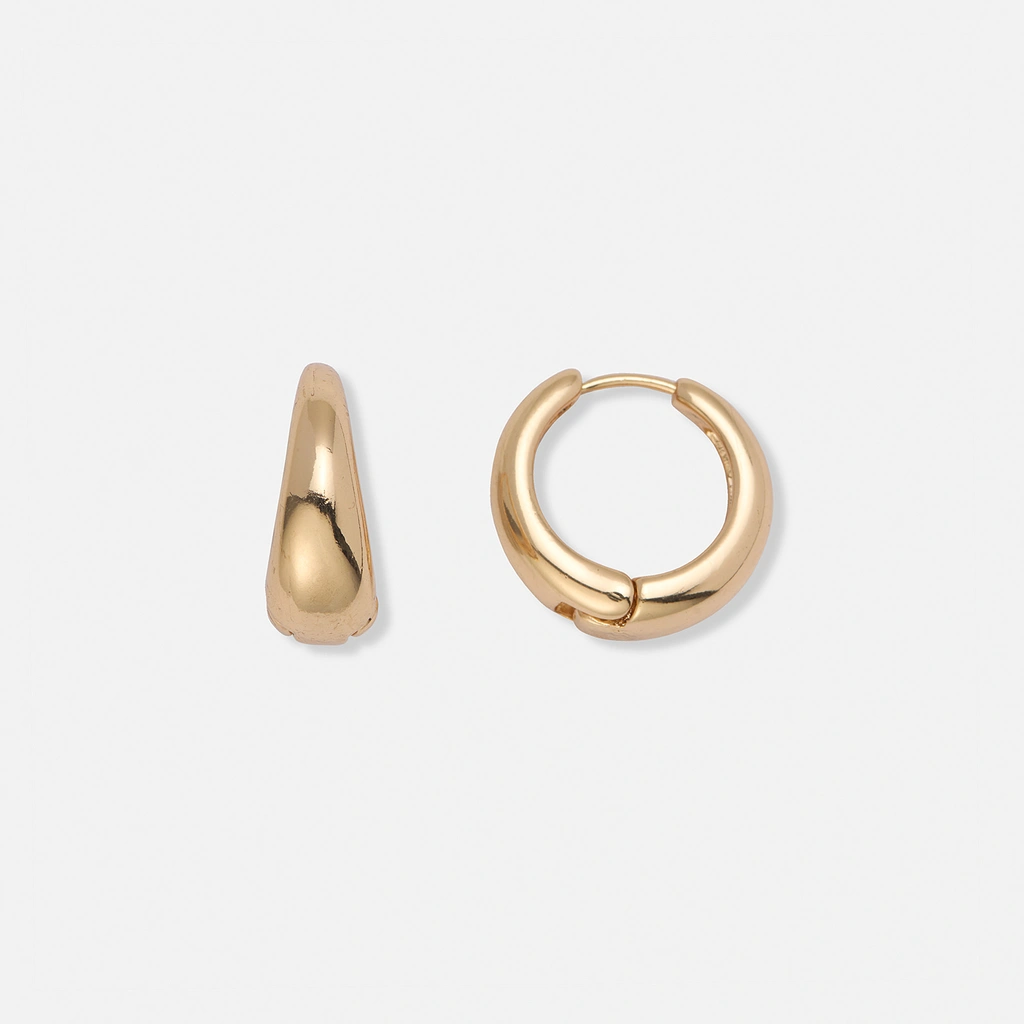 Guldfärgade docerade hoops - 19 mm