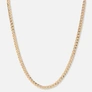 Guldfärgat halsband, pansarlänk - 38+8cm