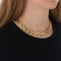 Guldfärgat chunky halsband, ovala länkar - 42cm