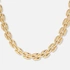 Guldfärgat chunky halsband, ovala länkar - 42cm