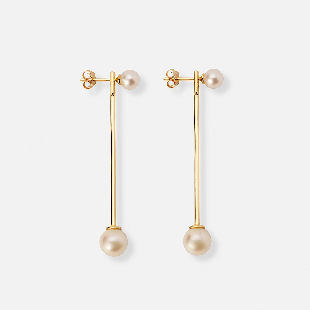 Je t´aime örhängen 18K guld - Ile de Rêve Akoya