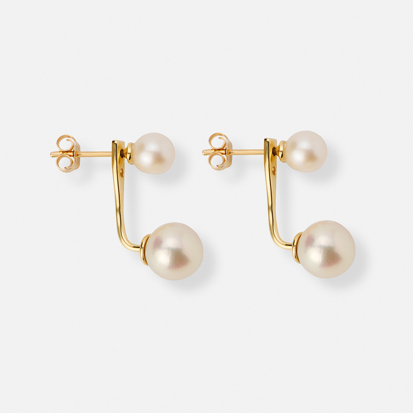 Je t´aime örhängen 18K guld - La Rêve Akoya