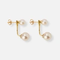 Je t´aime örhängen 18K guld - La Rêve Akoya