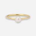Je t´aime 18K guldring - Perle d'Huître Akoya