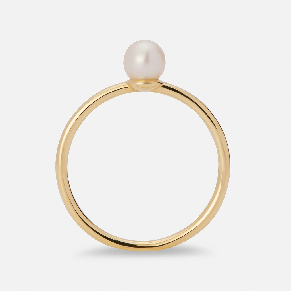 Je t´aime 18K guldring - Perle d'Huître Akoya