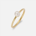 Je t´aime 18K guldring - Perle d'Huître Akoya