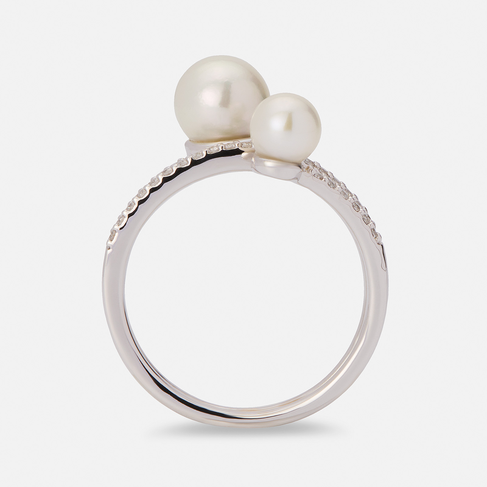 Je t´aime 18K ring vitguld - Dauphine Akoya Ring