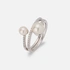Je t´aime 18K ring vitguld - Dauphine Akoya Ring