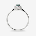 Je t´aime 18K ring vitguld - Diana Smaragd