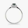 Je t´aime 18K ring vitguld - Diana Smaragd