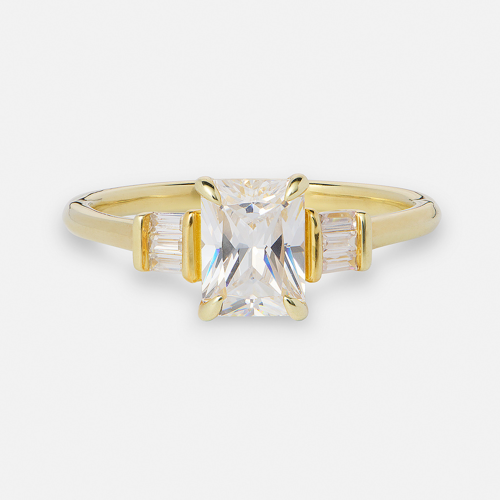 Je t´aime 18K guldring - Couronne