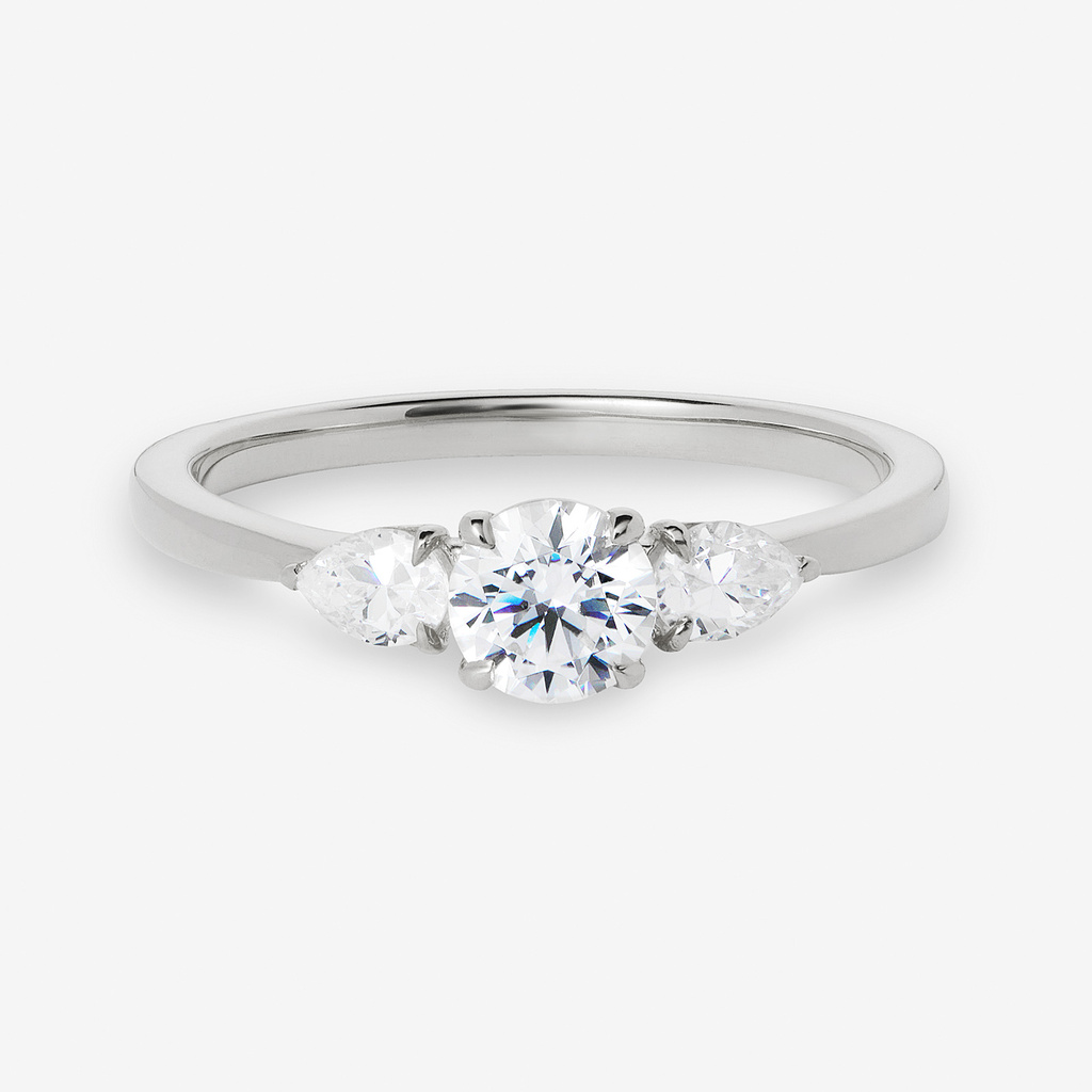 Je t´aime 18K ring vitguld - Trilogie d'Amour