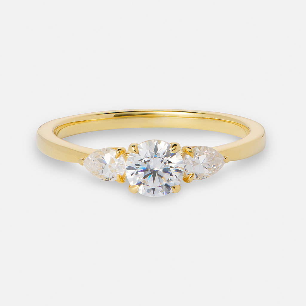Je t´aime 18K guldring - Trilogie d'Amour