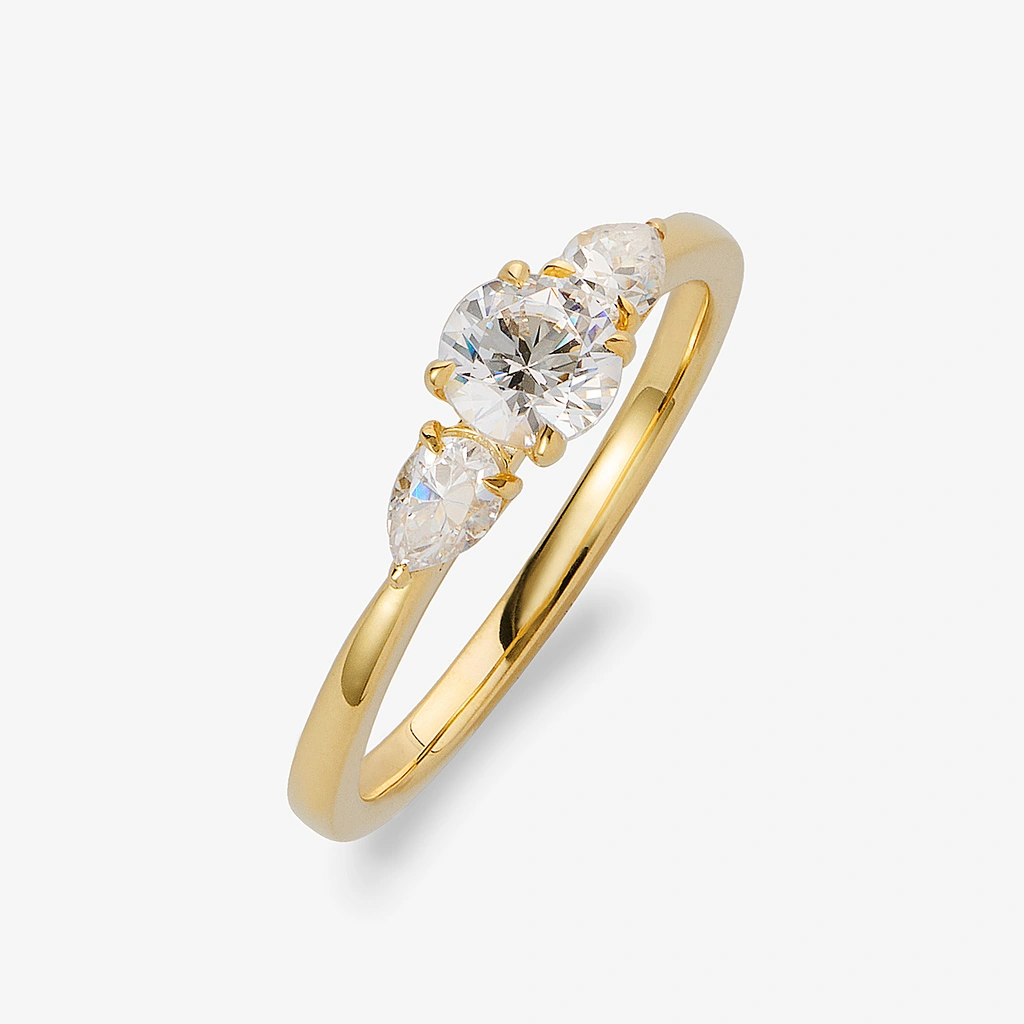 Je t´aime 18K guldring - Trilogie d'Amour