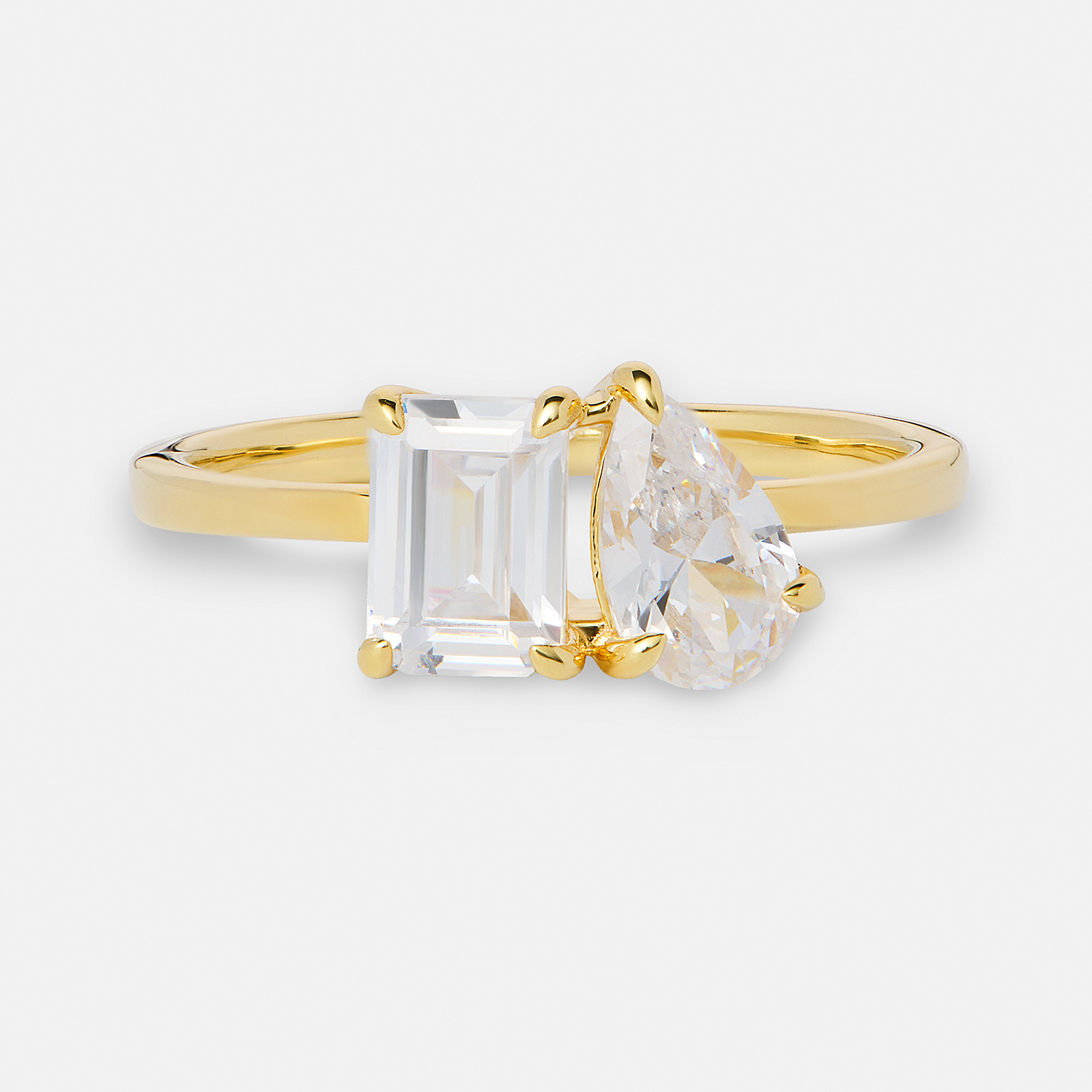 Je t´aime 18K guldring - Toi et moi