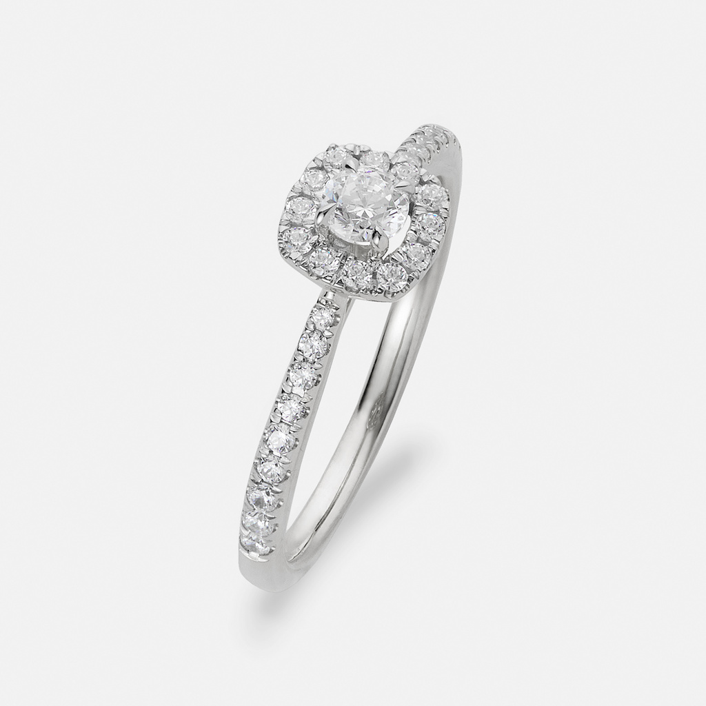 Je t´aime 18K ring vitguld - Aurore