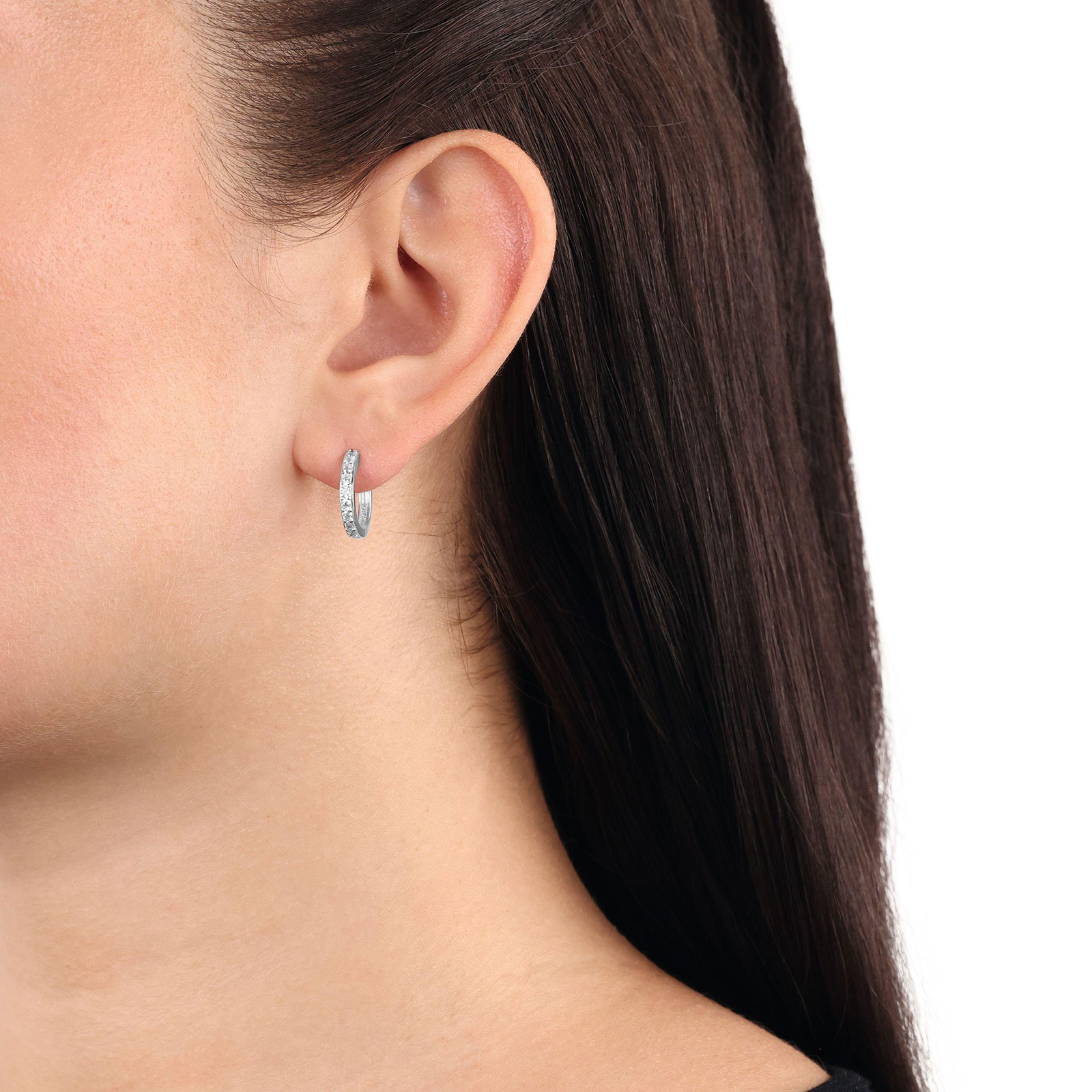 Örhängen 925 Sterling Silver - creoler 1,3 cm