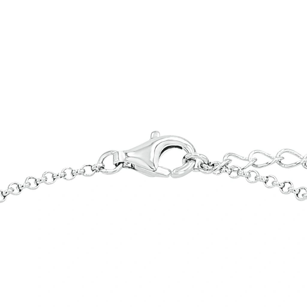Silverarmband, ankarlänk med hängande stjärnor - 17–19 cm