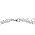 Silverarmband, ankarlänk med hjärtan och infinitysymbol - 19–21 cm