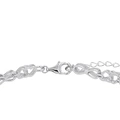 Silverarmband, ankarlänk med hjärtan och infinitysymbol - 19–21 cm
