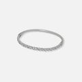Stålarmband, bangle med hjärtan och stenar - 61mm omkrets