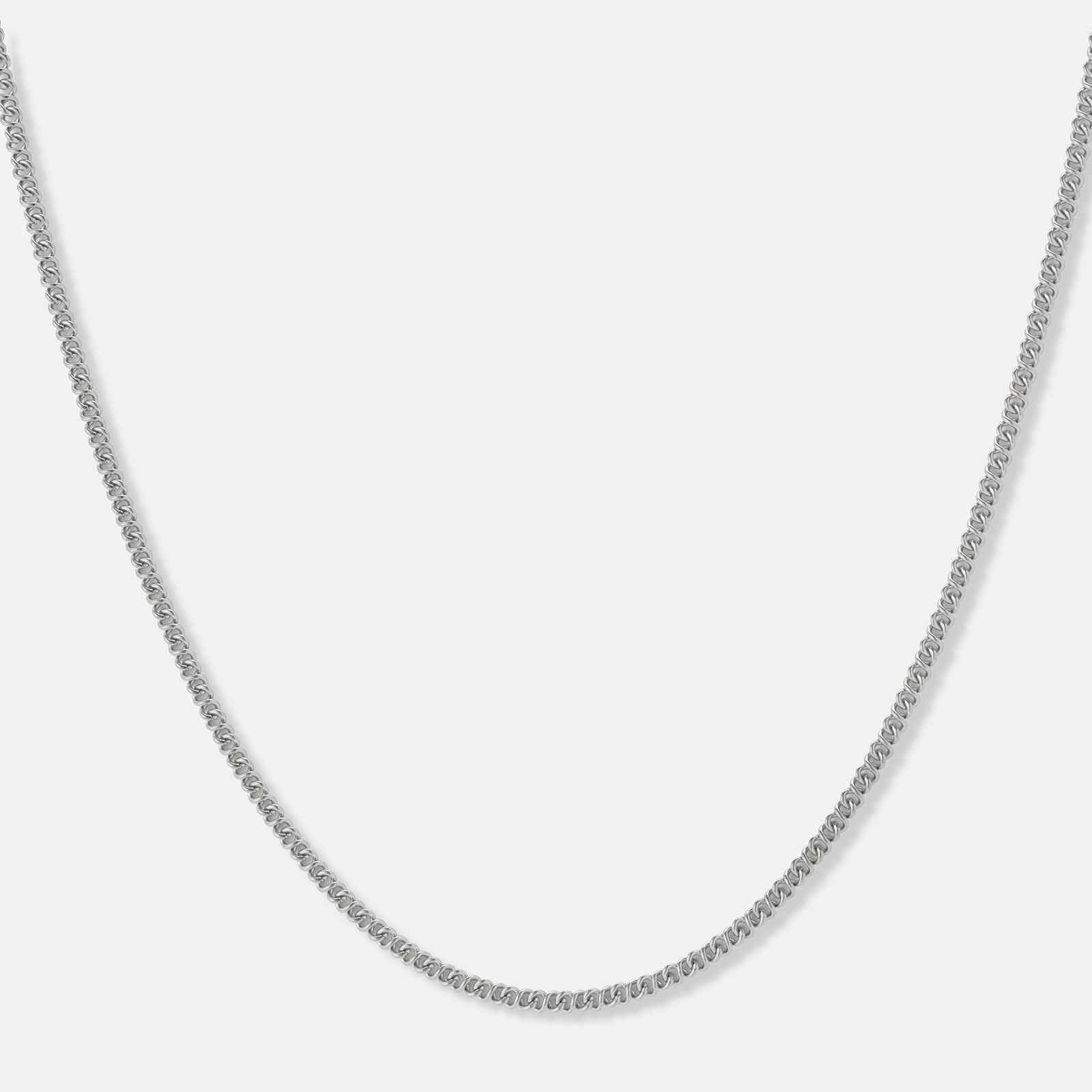 Stålhalsband 3mm pansarkedja - 50+5cm