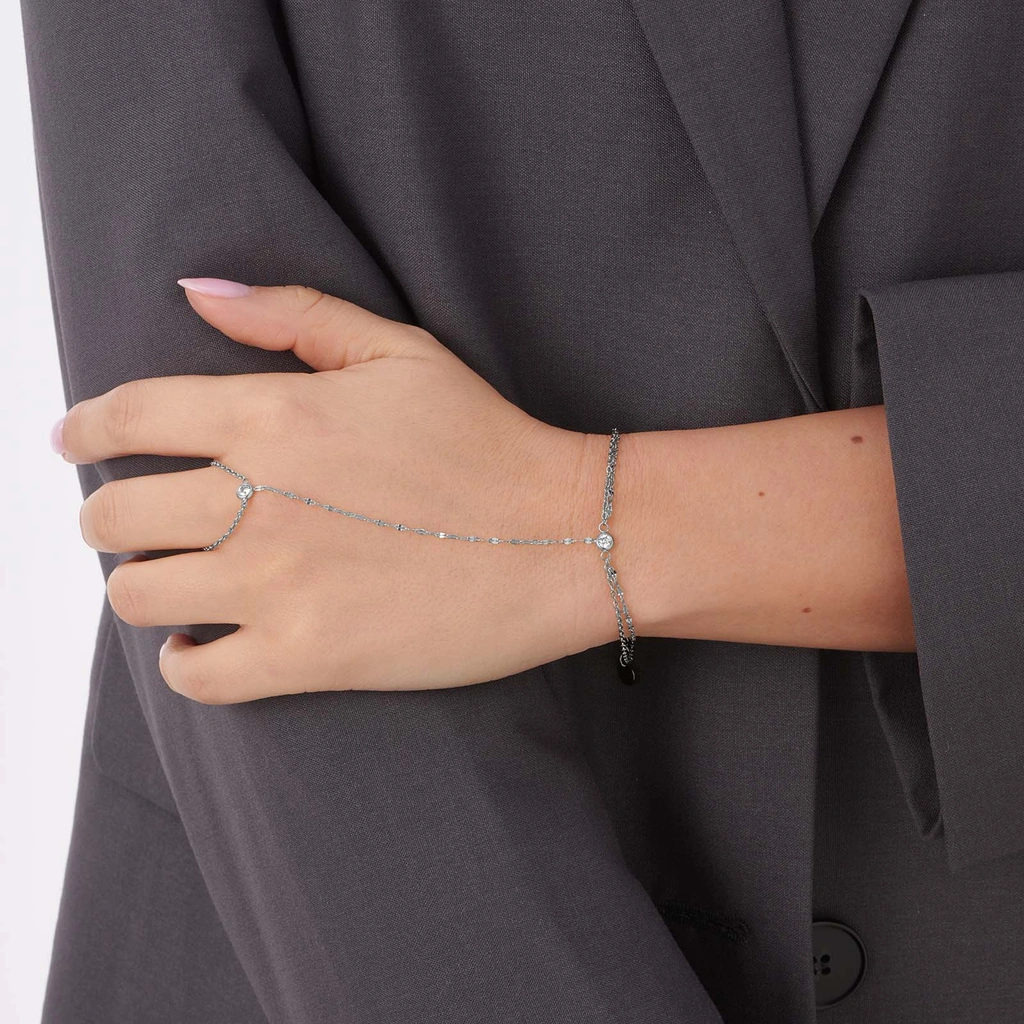 Ringarmband i stål - 16+3cm