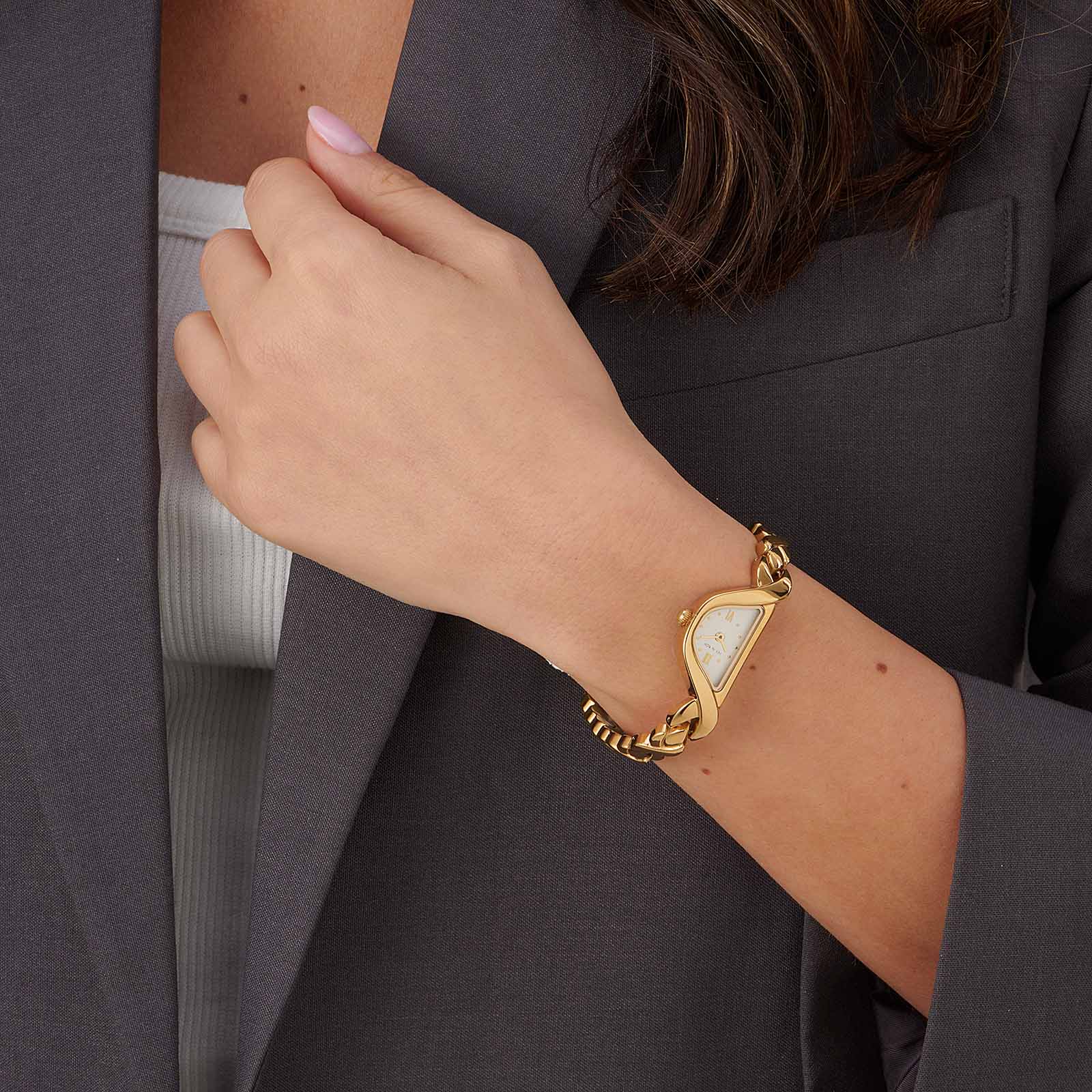 Ivy n Rox Velia damklocka - guld 17x42 mm